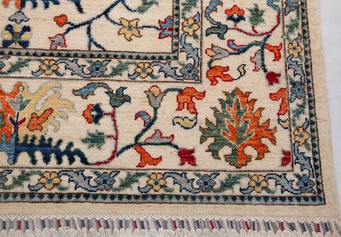 Chobi Beige Hand Knotted 80 X 910 Area Rug 700-156784 Image 5