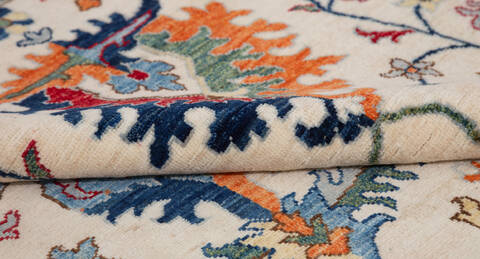 Chobi Beige Hand Knotted 80 X 910 Area Rug 700-156784 Image 7