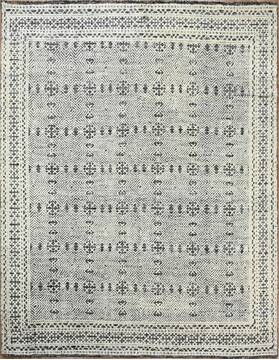 Geometric Beige Hand Knotted 5'6" X 8'0"  Area Rug 660-156787