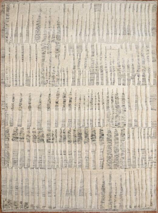 Geometric Beige Hand Knotted 56 X 80  Area Rug 660-156790 Image 0