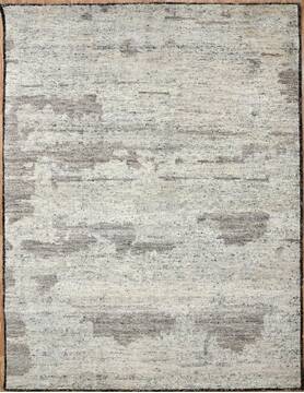 Geometric Beige Hand Knotted 5'6" X 8'0"  Area Rug 660-156791