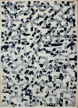 Geometric Beige Hand Knotted 5'6" X 8'0"  Area Rug 660-156793