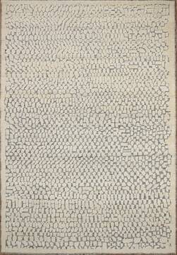 Geometric Beige Hand Knotted 5'6" X 8'0"  Area Rug 660-156794