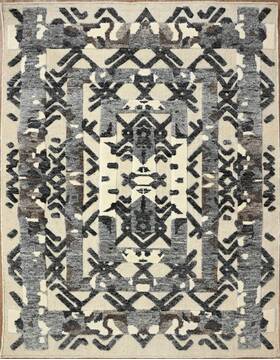 Geometric Multicolor Hand Knotted 4'0" X 6'0"  Area Rug 660-156801