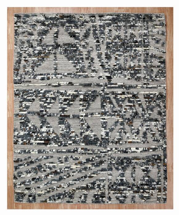 Geometric Multicolor Hand Knotted 56 X 80  Area Rug 660-156802 Image 0