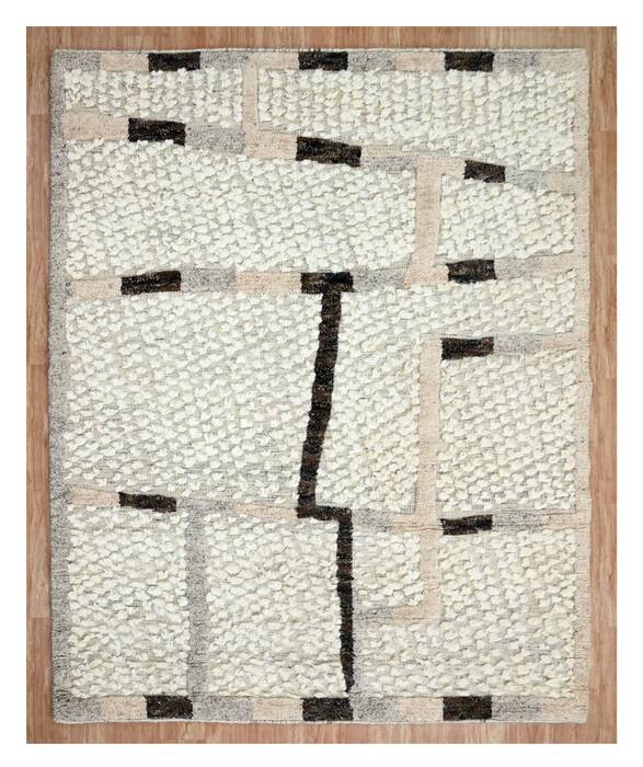 Geometric Multicolor Hand Knotted 56 X 80  Area Rug 660-156805 Image 0