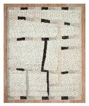 Indian Geometric Multicolor Rectangle 5x8 ft Wool Carpet 156805