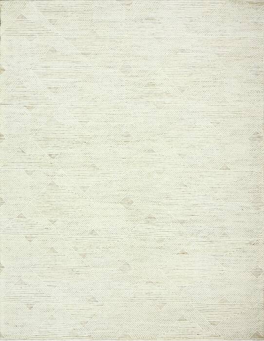 Geometric Beige Hand Knotted 90 X 120  Area Rug 660-156817 Image 0