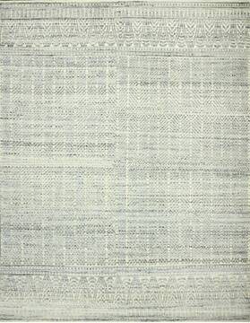 Geometric Beige Hand Knotted 9'0" X 12'0"  Area Rug 660-156822