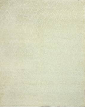 Geometric Beige Hand Knotted 9'0" X 12'0"  Area Rug 660-156823