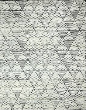 Geometric Beige Hand Knotted 9'0" X 13'0"  Area Rug 660-156824