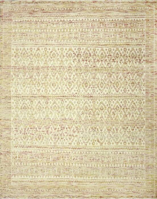 Geometric Beige Hand Knotted 80 X 100  Area Rug 660-156826 Image 0
