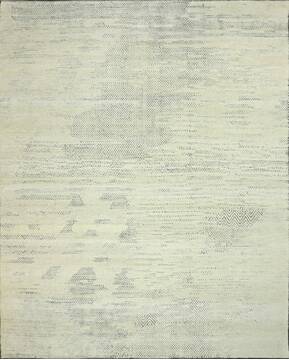 Geometric Beige Hand Knotted 8'0" X 10'0"  Area Rug 660-156834