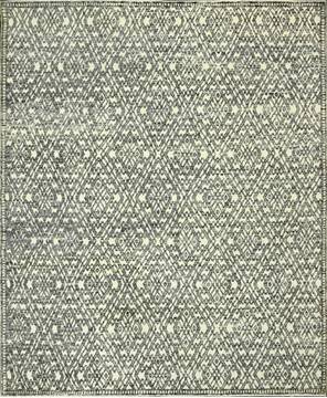 Geometric Beige Hand Knotted 8'0" X 10'0"  Area Rug 660-156839