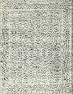 Geometric Beige Hand Knotted 8'0" X 10'0"  Area Rug 660-156841