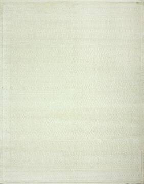 Geometric Beige Hand Knotted 10'0" X 14'0"  Area Rug 660-156844