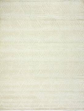 Indian Geometric Beige Rectangle 10x14 ft Wool Carpet 156847