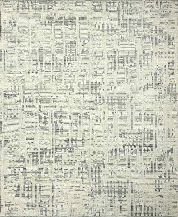 Geometric Beige Hand Knotted 90 X 120  Area Rug 660-156850 Image 0