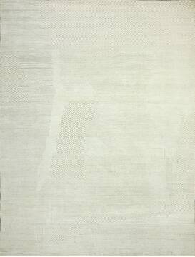 Geometric Beige Hand Knotted 9'0" X 12'0"  Area Rug 660-156853