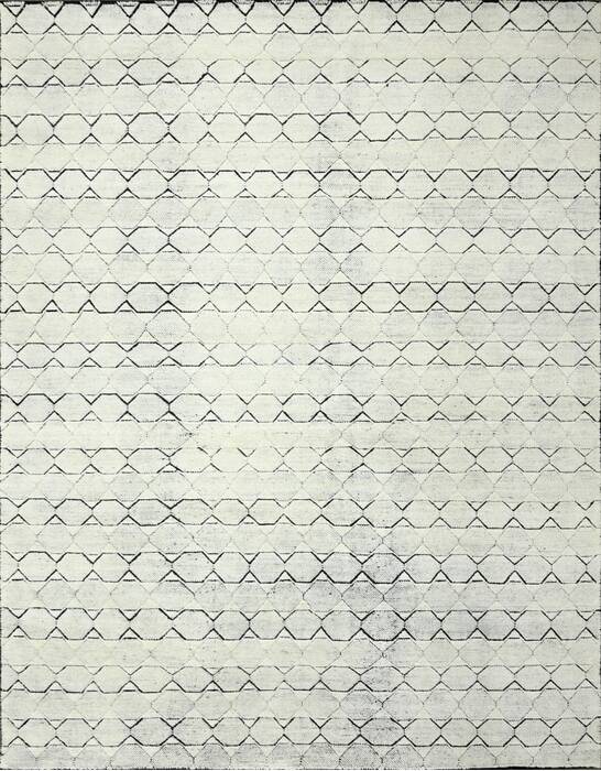 Geometric Beige Hand Knotted 90 X 120  Area Rug 660-156856 Image 0