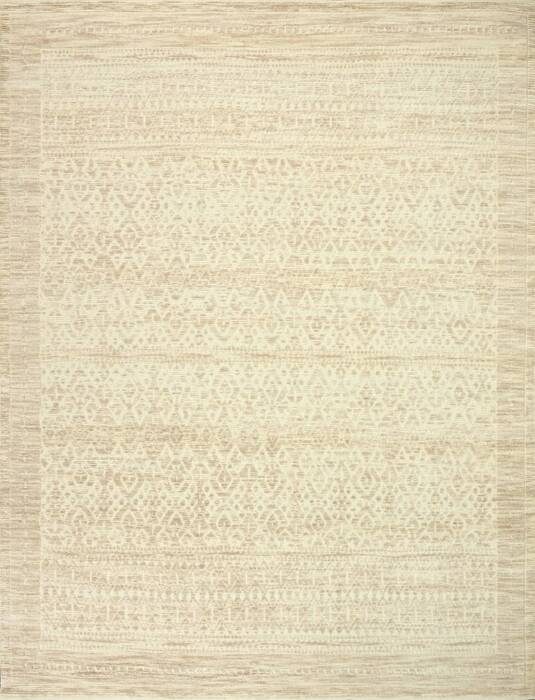 Geometric Beige Hand Knotted 90 X 120  Area Rug 660-156858 Image 0