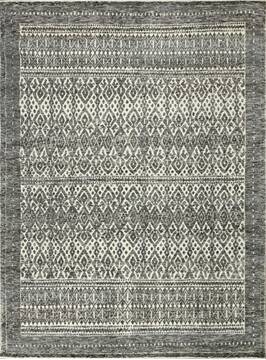 Indian Geometric Beige Rectangle 9x12 ft Wool Carpet 156859