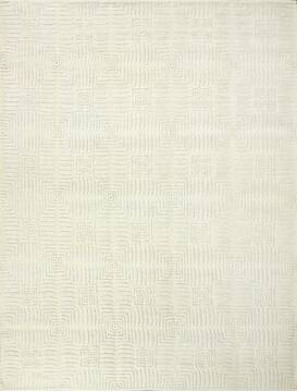 Geometric Beige Hand Knotted 9'0" X 12'0"  Area Rug 660-156863