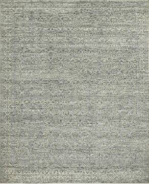 Geometric Beige Hand Knotted 9'0" X 12'0"  Area Rug 660-156872