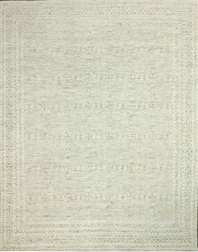 Geometric Beige Hand Knotted 9'0" X 12'0"  Area Rug 660-156873