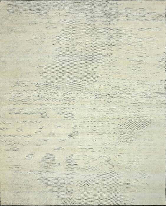 Geometric Beige Hand Knotted 90 X 120  Area Rug 660-156875 Image 0