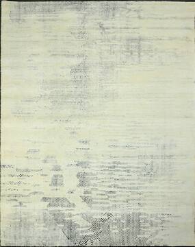 Geometric Beige Hand Knotted 9'0" X 12'0"  Area Rug 660-156878