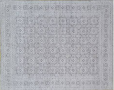 Geometric Beige Hand Knotted 8'0" X 10'0"  Area Rug 660-156883