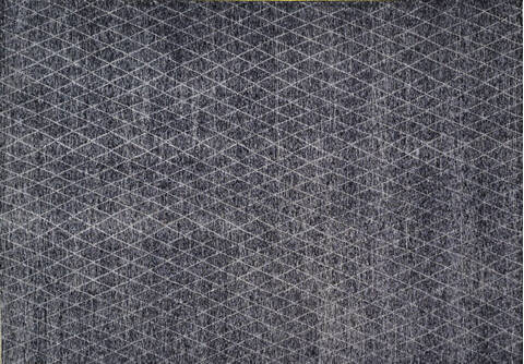 Geometric Black Hand Knotted 100 X 140  Area Rug 660-156884 Image 0