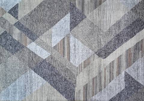 Geometric Multicolor Hand Knotted 100 X 140  Area Rug 660-156892 Image 0