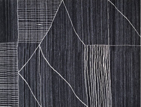 Geometric Multicolor Hand Knotted 90 X 120  Area Rug 660-156900 Image 0