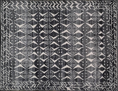 Geometric Multicolor Hand Knotted 80 X 100  Area Rug 660-156903 Image 0