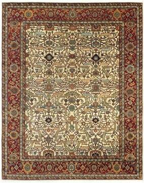 Heriz Cream Hand Knotted 8'0" X 10'0"  Area Rug 660-156909