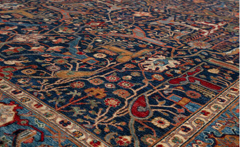 Chobi Blue Hand Knotted 80 X 911 Area Rug 700-156912 Image 3
