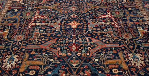 Chobi Blue Hand Knotted 80 X 911 Area Rug 700-156912 Image 5