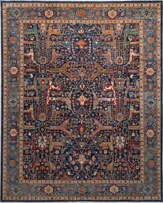 Chobi Blue Hand Knotted 80 X 911 Area Rug 700-156912 Image 0