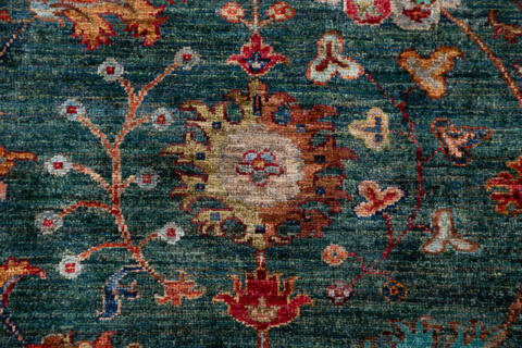 Chobi Green Hand Knotted 510 X 710 Area Rug 700-156913 Image 6