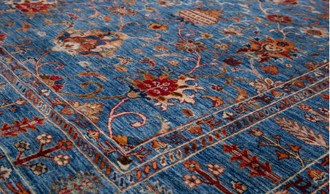 Chobi Blue Hand Knotted 59 X 82 Area Rug 700-156914 Image 3
