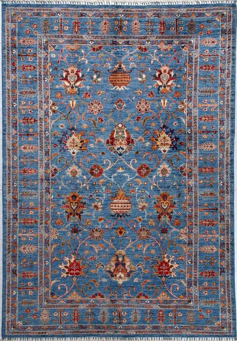 Chobi Blue Hand Knotted 59 X 82 Area Rug 700-156914 Image 0