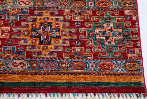 Chobi Red Hand Knotted 51 X 70 Area Rug 700-156916 Image 4