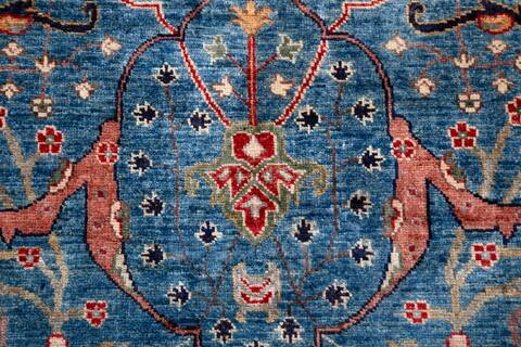 Chobi Blue Hand Knotted 50 X 67  Area Rug 700-156917 Image 6