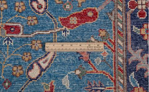 Chobi Blue Hand Knotted 50 X 67  Area Rug 700-156917 Image 8