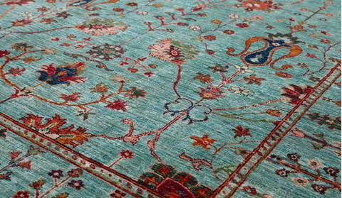 Chobi Green Hand Knotted 51 X 70 Area Rug 700-156918 Image 3