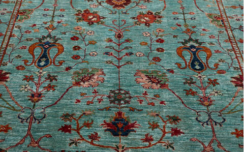 Chobi Green Hand Knotted 51 X 70 Area Rug 700-156918 Image 5