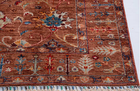 Chobi Brown Hand Knotted 50 X 65 Area Rug 700-156919 Image 4