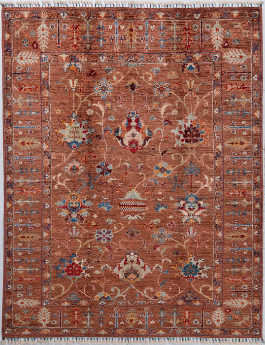 Chobi Brown Hand Knotted 50 X 65 Area Rug 700-156919 Image 0